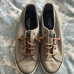 Sperry Gray Sneakers Classic Canvas Design